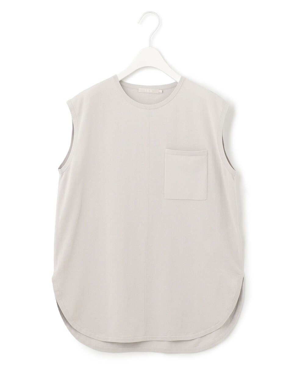 ICB L 【洗える】ガスコットンハイゲージ ノースリーブニット 