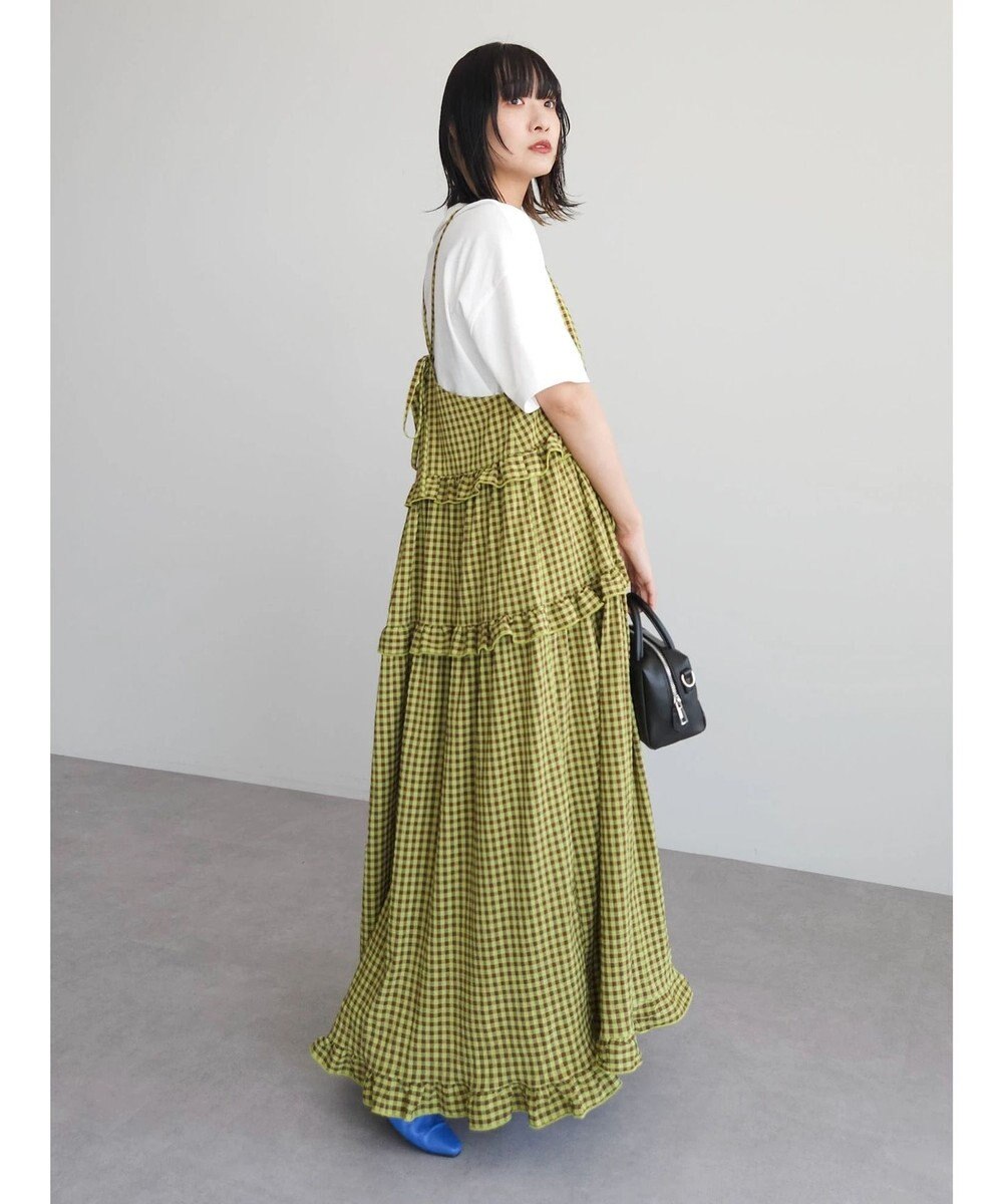 Green Parks ・Ｐｅｔｉｔ　Ｆｌｅｕｒ　カラーギンガムキャミワンピ 