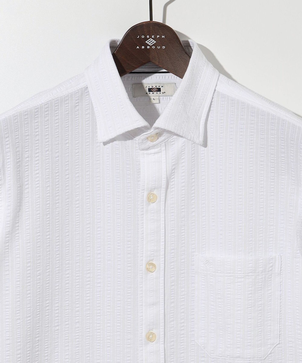 JOSEPH ABBOUD 【ストレッチ/イージーケア】コンパクトジャージーサッカーシャツ 