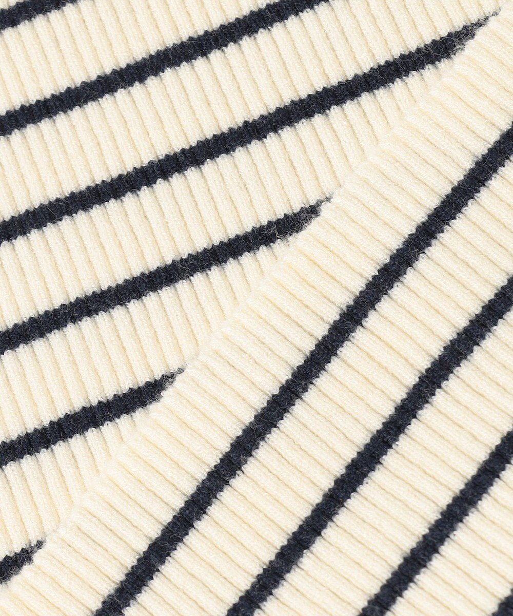 Feroux 【洗える】パフショルダーリブ ニット 