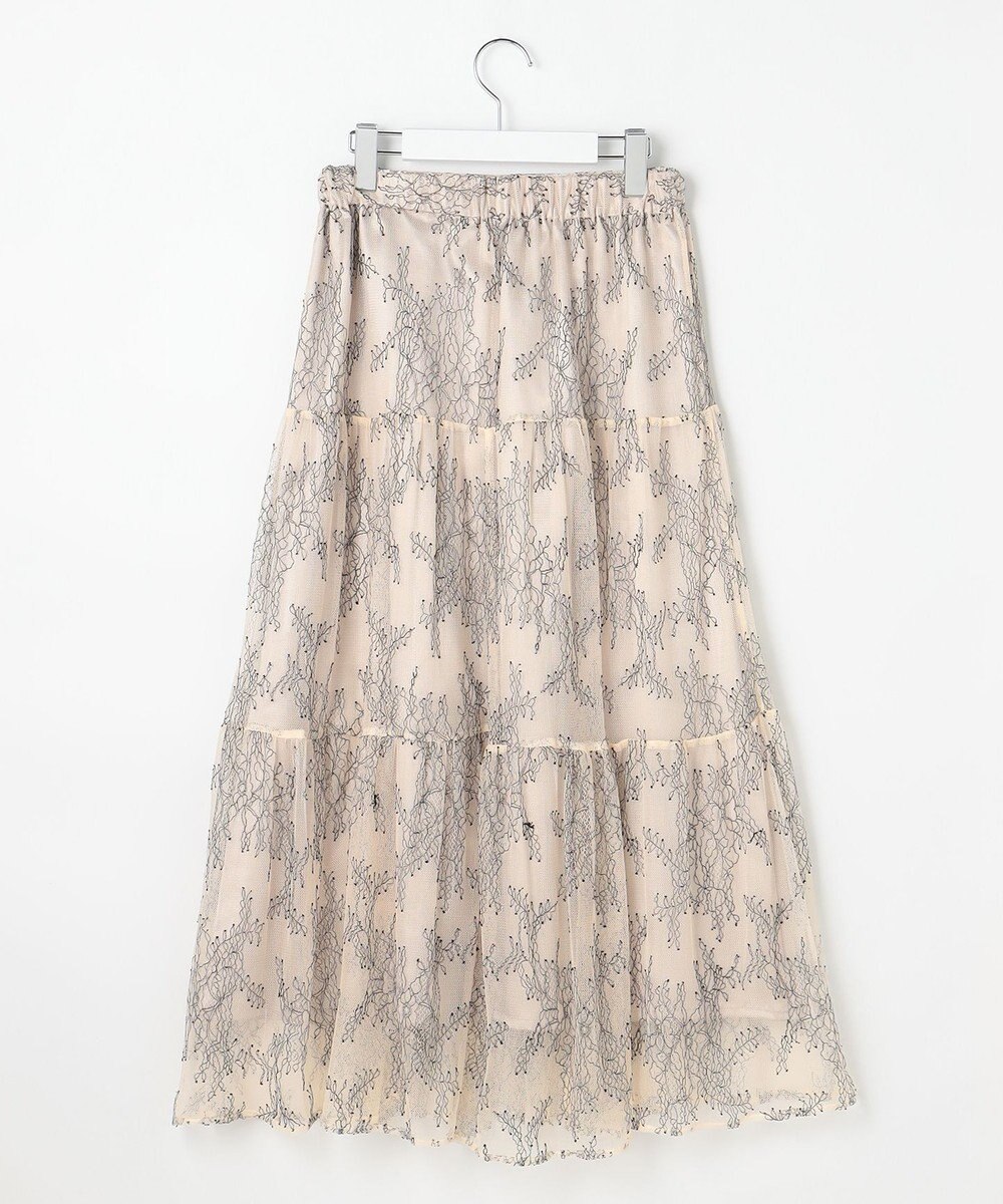 Feroux ニット×ティアードレース スカート 