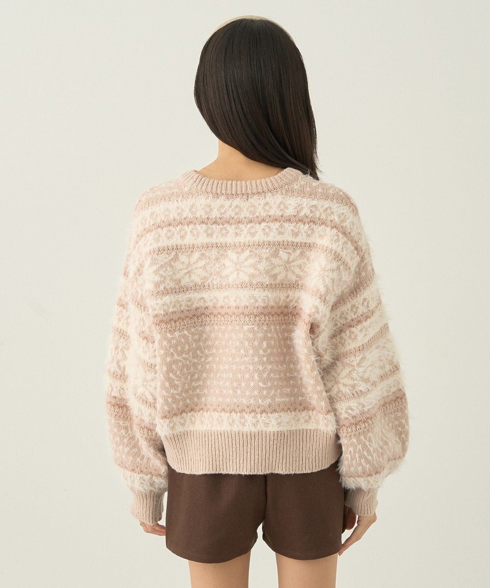 earth music&ecology フェザーヤーンノルディックプルオーバー 