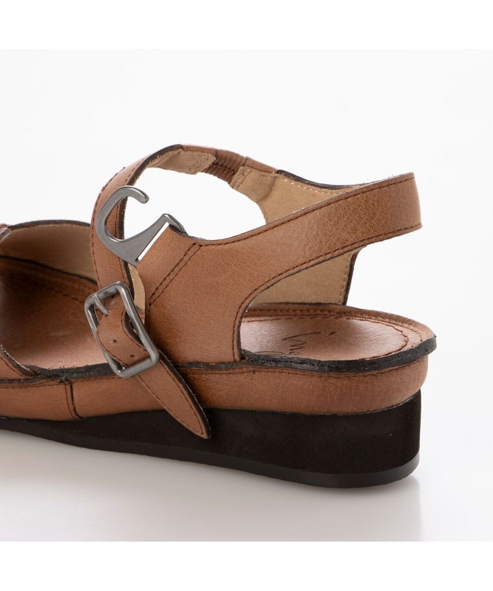 ing <ing>【WEB限定】ウエッジヒールレザーサンダル 