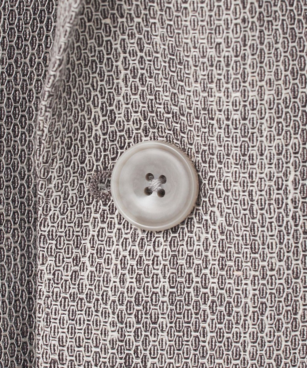 GOTAIRIKU 【DORMEUIL】ドーメル HEXAGON リネン ジャケット_ライトグレー 