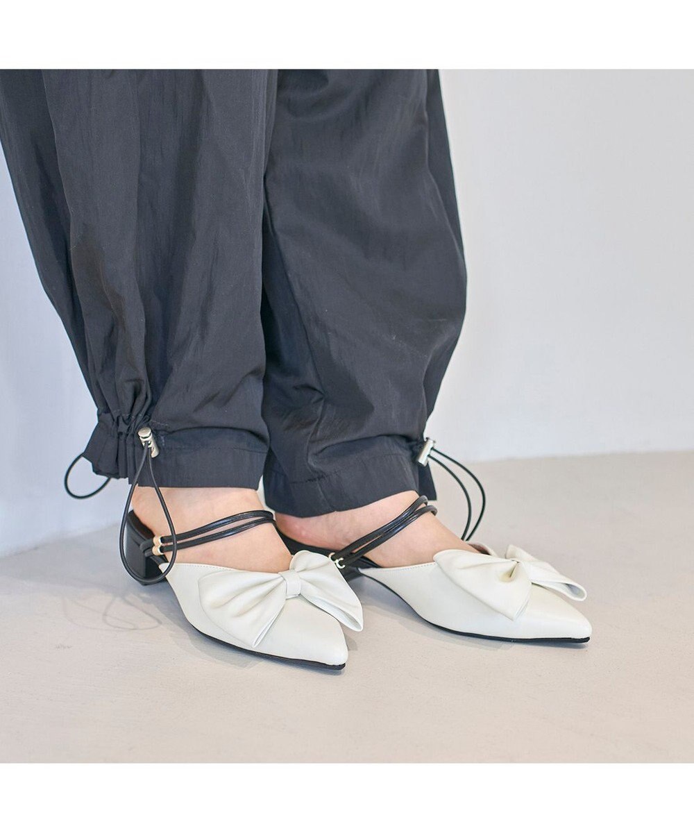 MODE ET JACOMO <noyau>2WAYリボンストラップミュールパンプス 