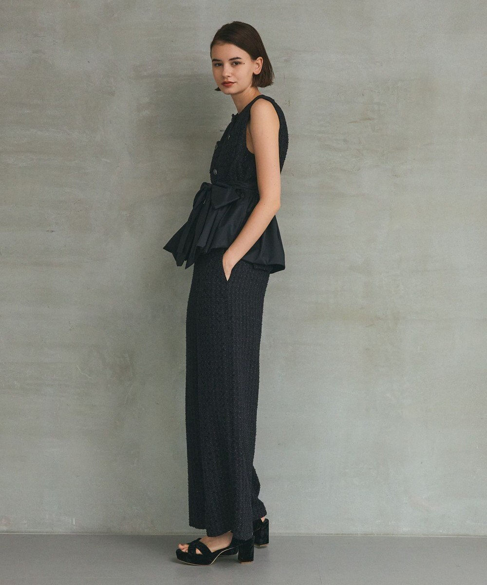 GRACE CONTINENTAL ツイードイージーパンツ 