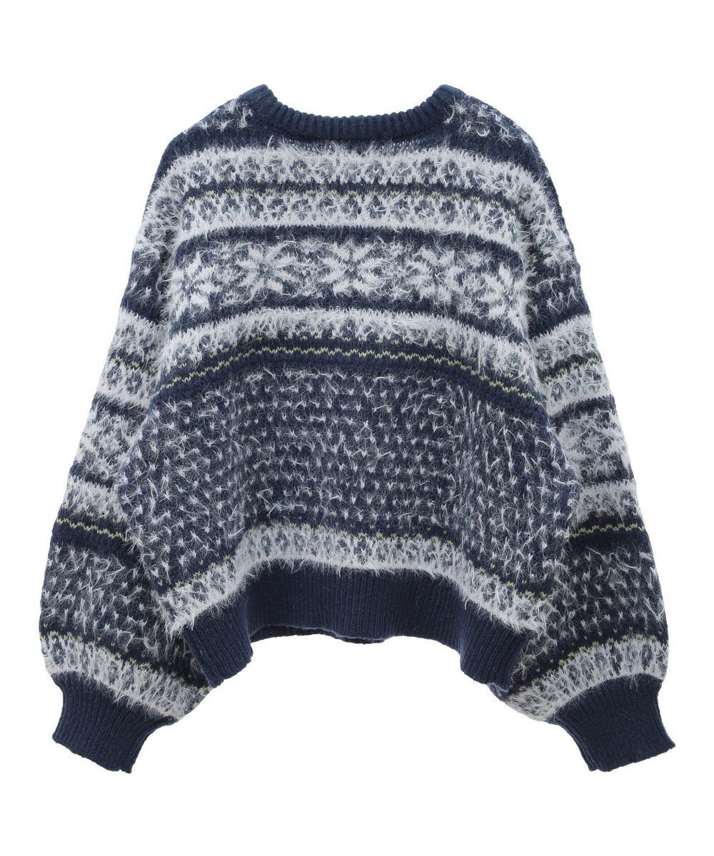 earth music&ecology フェザーヤーンノルディックプルオーバー 