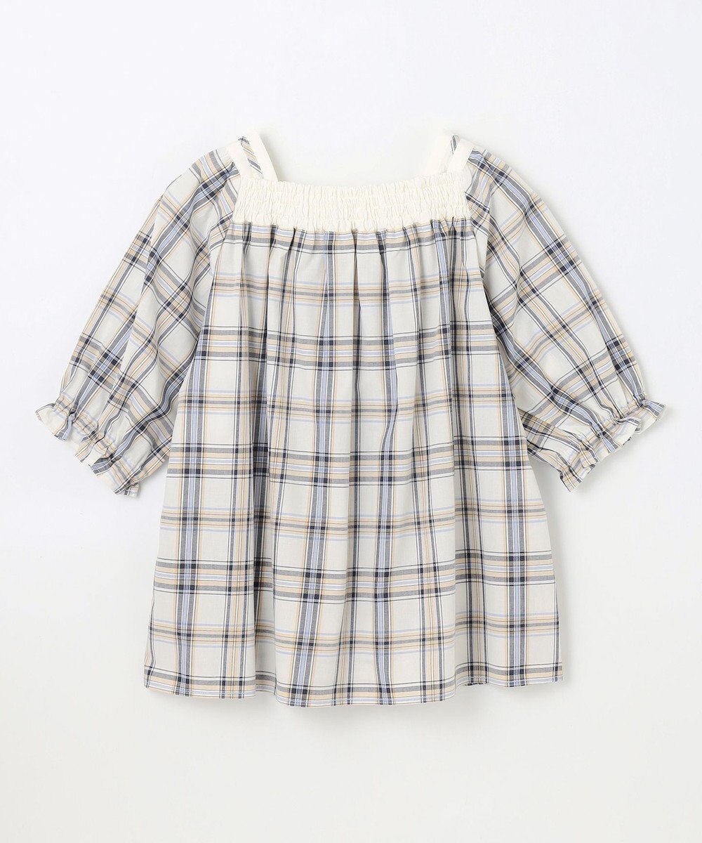 組曲 KIDS 【150-160㎝】プランタンチェック ブラウス 