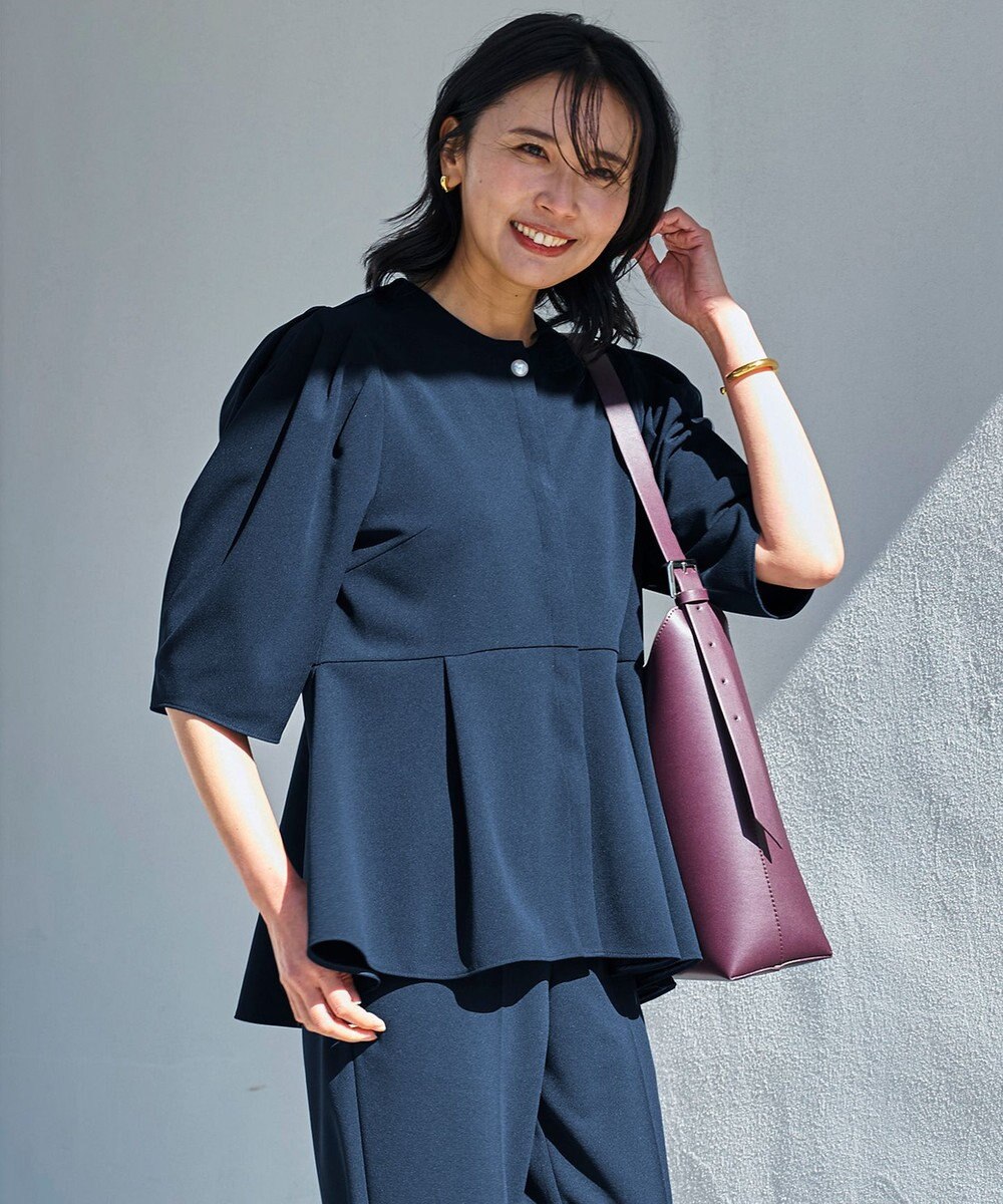 UNFILO 【VERY×UNFILOコラボ】BEAUTY MOVE ペプラムブラウス 