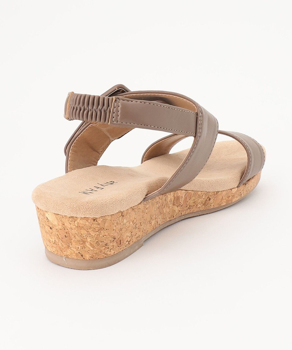 ANY 【履き心地抜群】ダブルベルトウェッジサンダル 