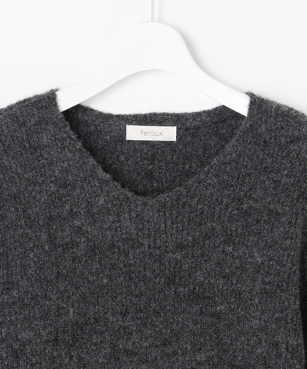 Feroux ニット×ティアードレース スカート 