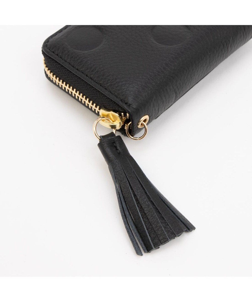 UNBILLION ペルケ perche / ドット型押し・ジャバラチャームウォレットショルダー 