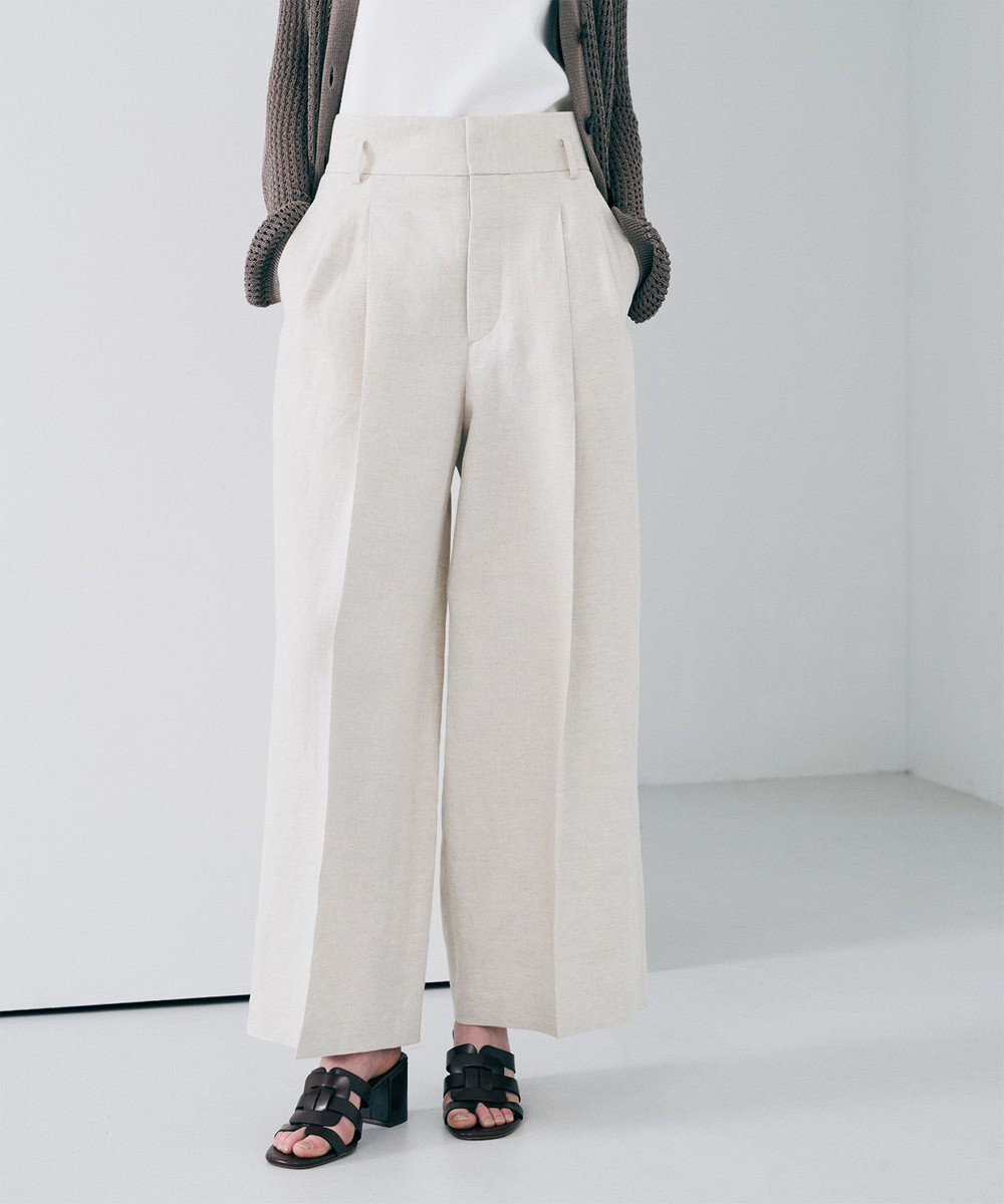 uncrave リヨセルライトリネン ワイドトラウザー 