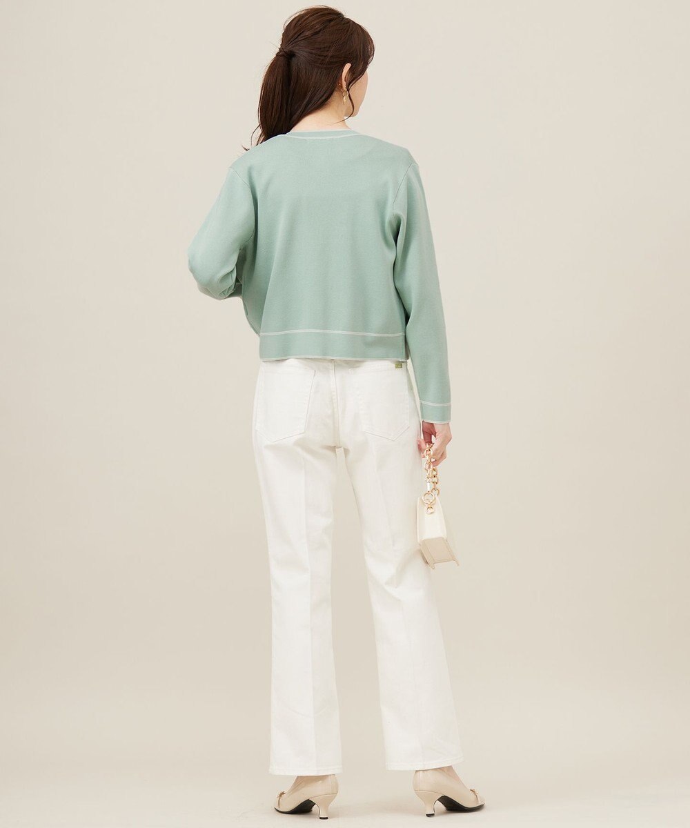 ANY SIS 【アンサンブル対応】バイカラーニット カーディガン 