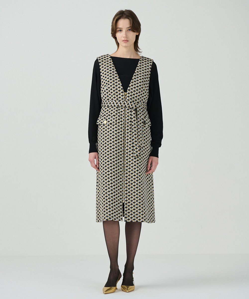 GRACE CONTINENTAL キカジャガードラメドレス 