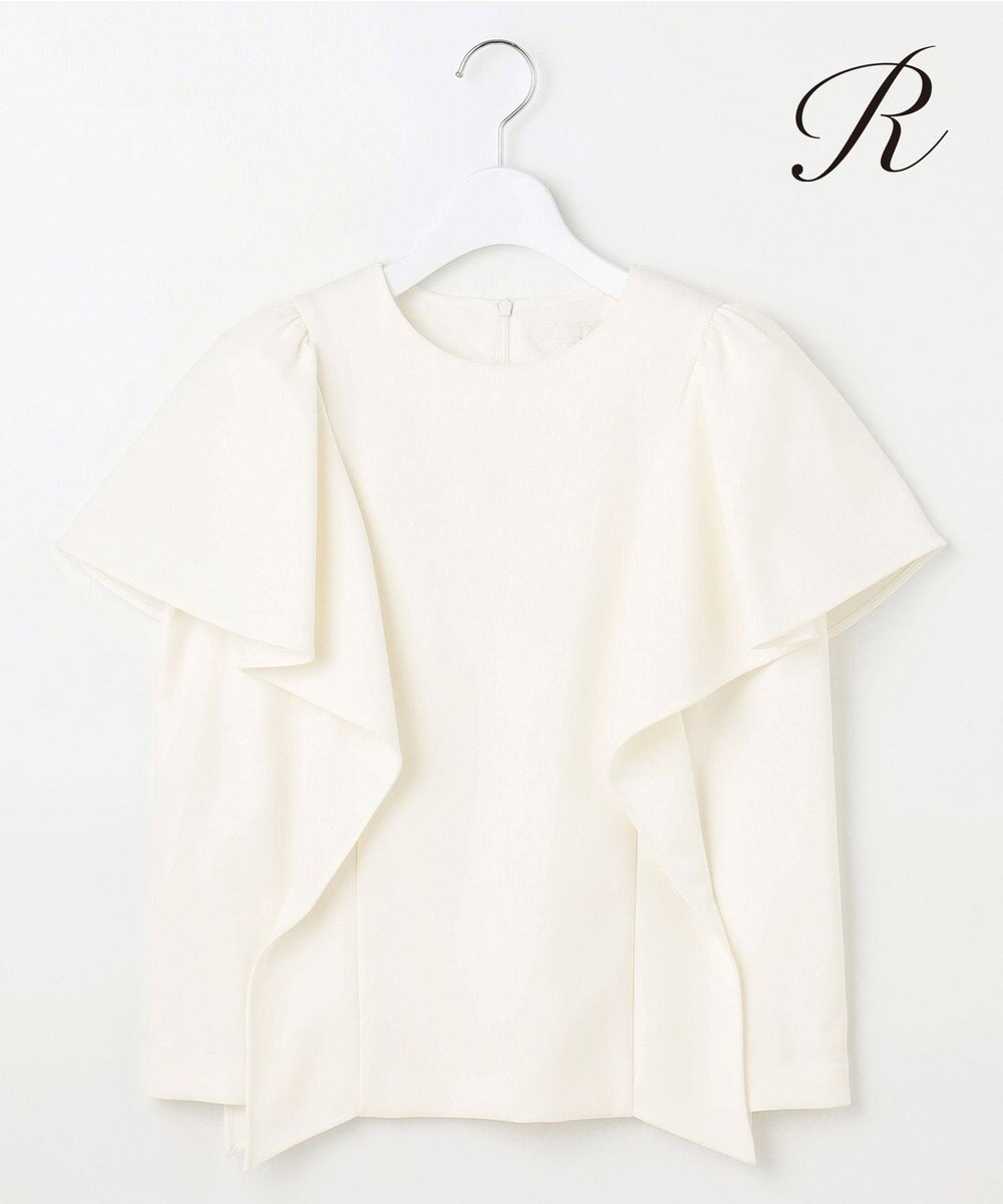 23区 【R(アール)】ダブルクロス ラッフルデザインブラウス 
