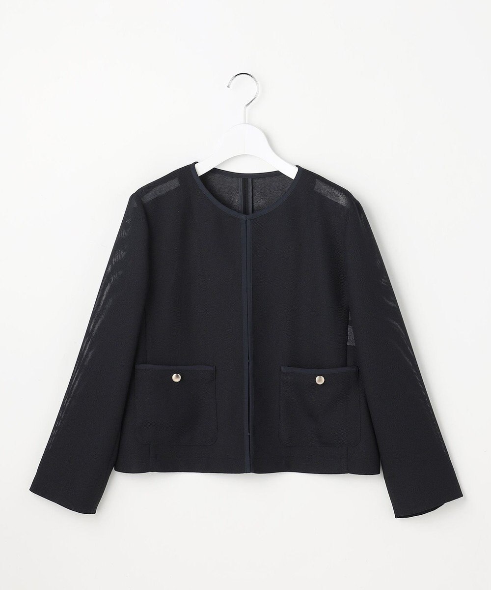 ANY SIS S シアーメッシュ ノーカラージャケット 