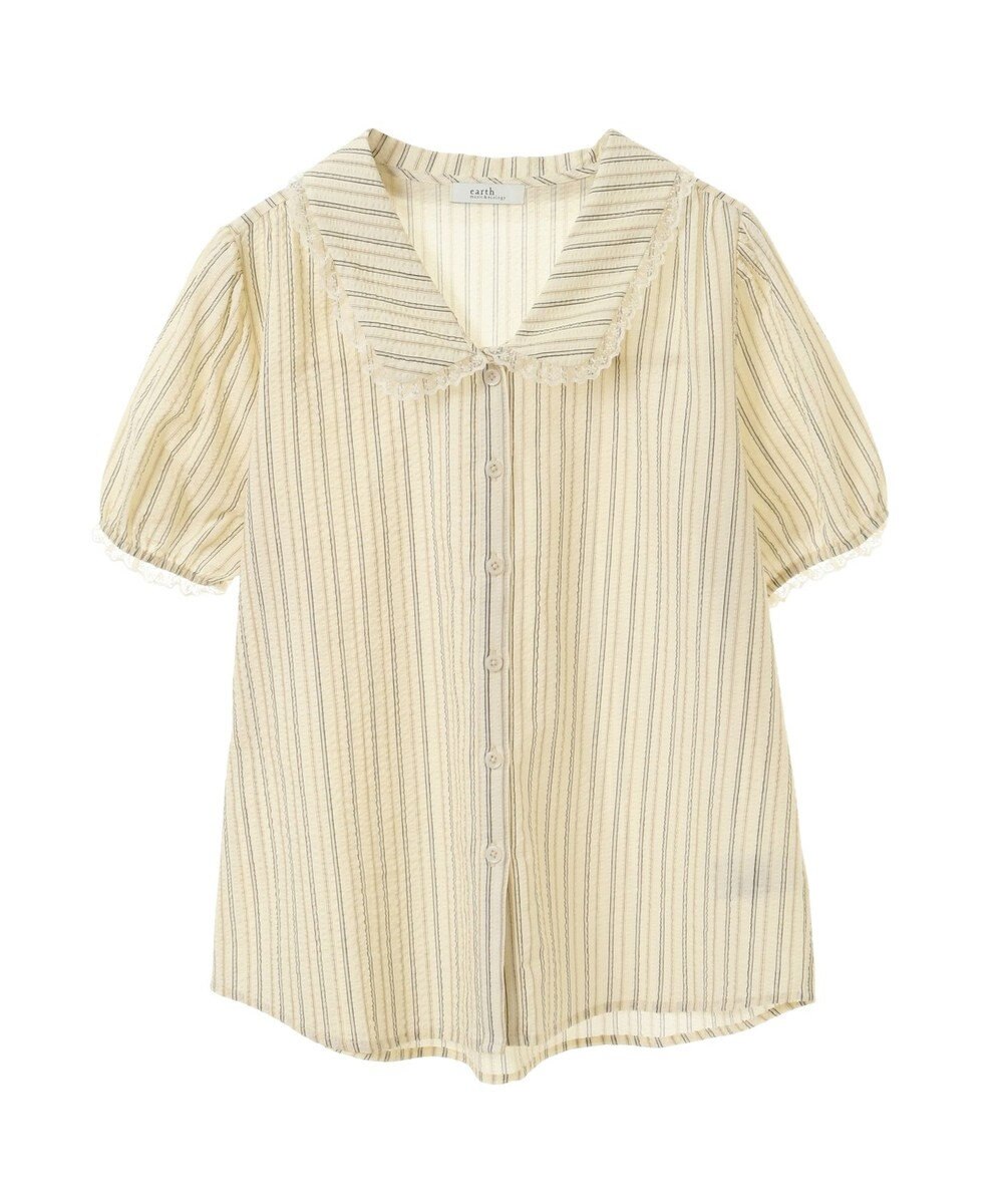 earth music&ecology ミニパフショートスリーブブラウス 