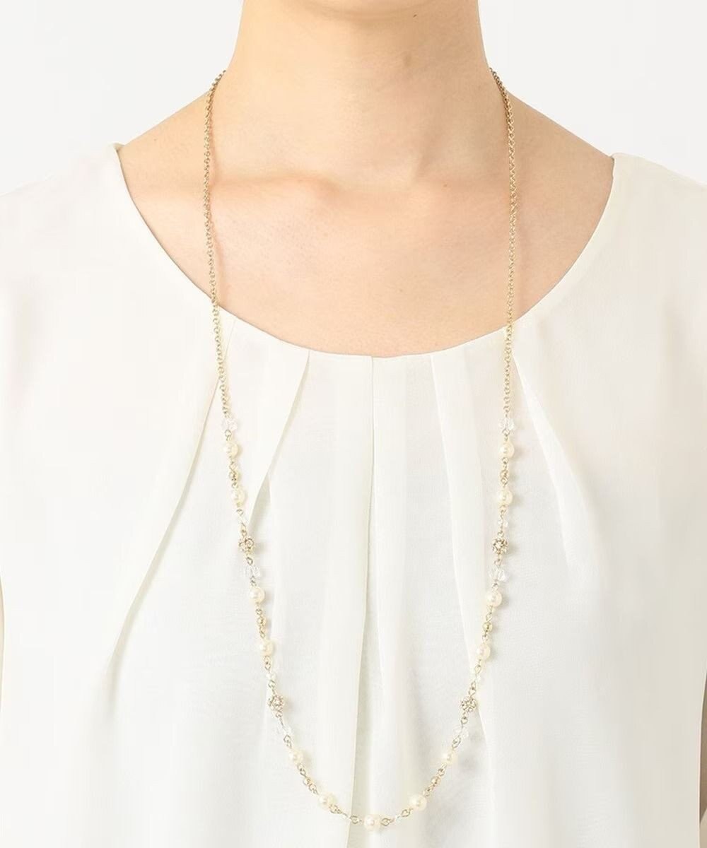 ANY SIS ロンデルロングパール調 ネックレス 