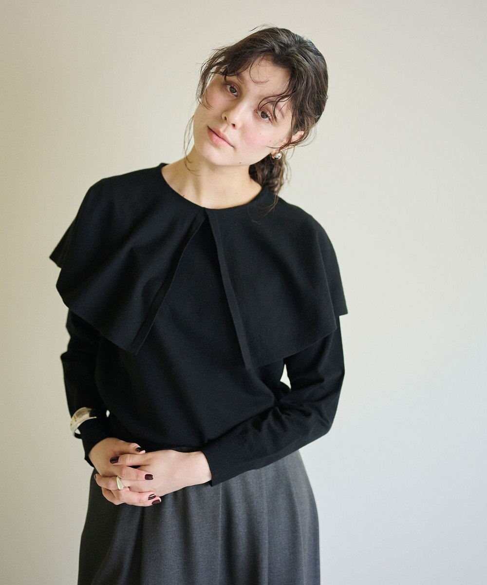 #Newans 【洗える】ケープカラープルオーバー 