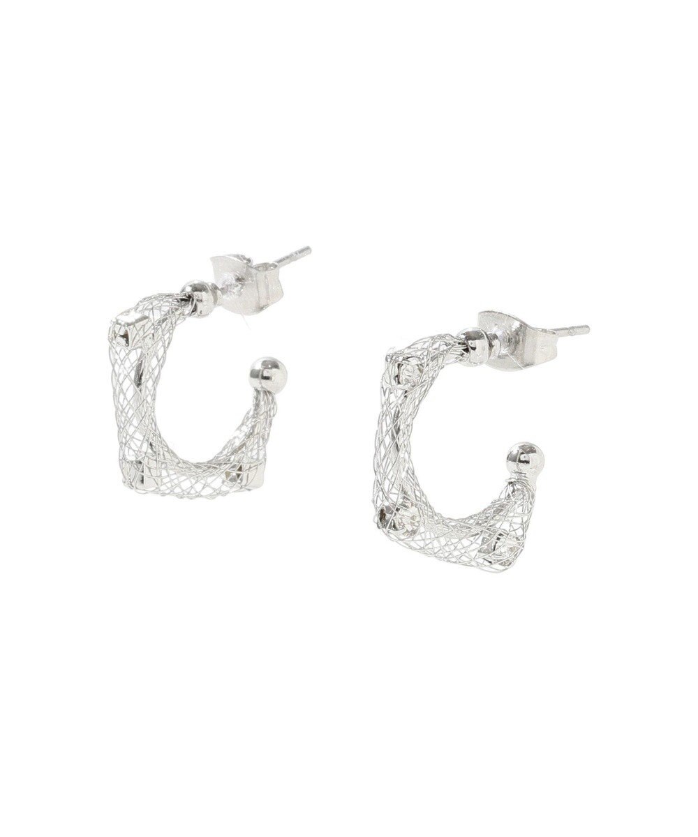 YECCA VECCA メッシュフープピアス 