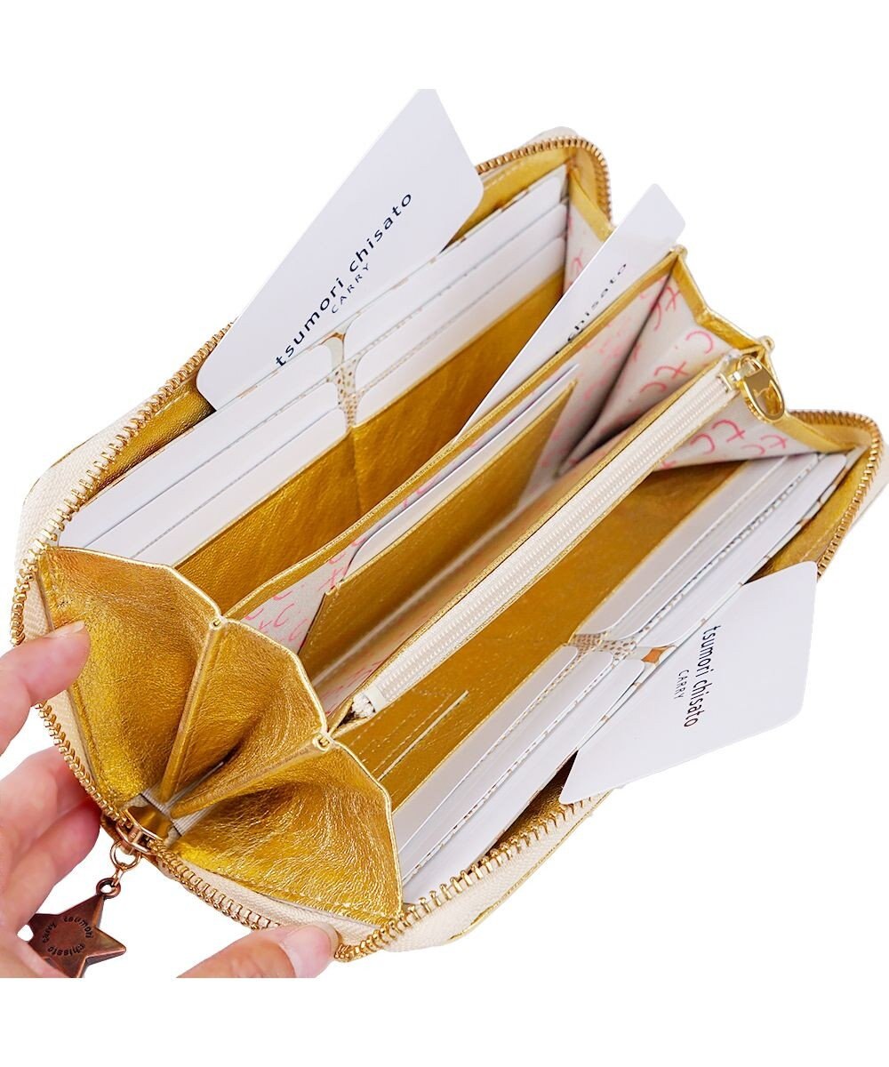 tsumori chisato CARRY 新マルチドット ラウンドファスナー長財布【キラキラでかわいい！本革のやわらかな風合い】 