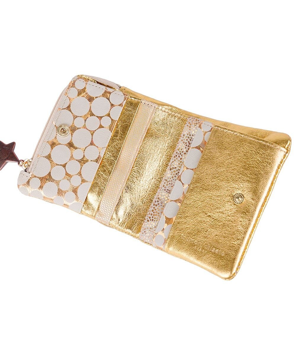 tsumori chisato CARRY 新マルチドット 折り財布 2つ折り ミニ財布【キラキラでかわいい！本革のやわらかな風合い】 