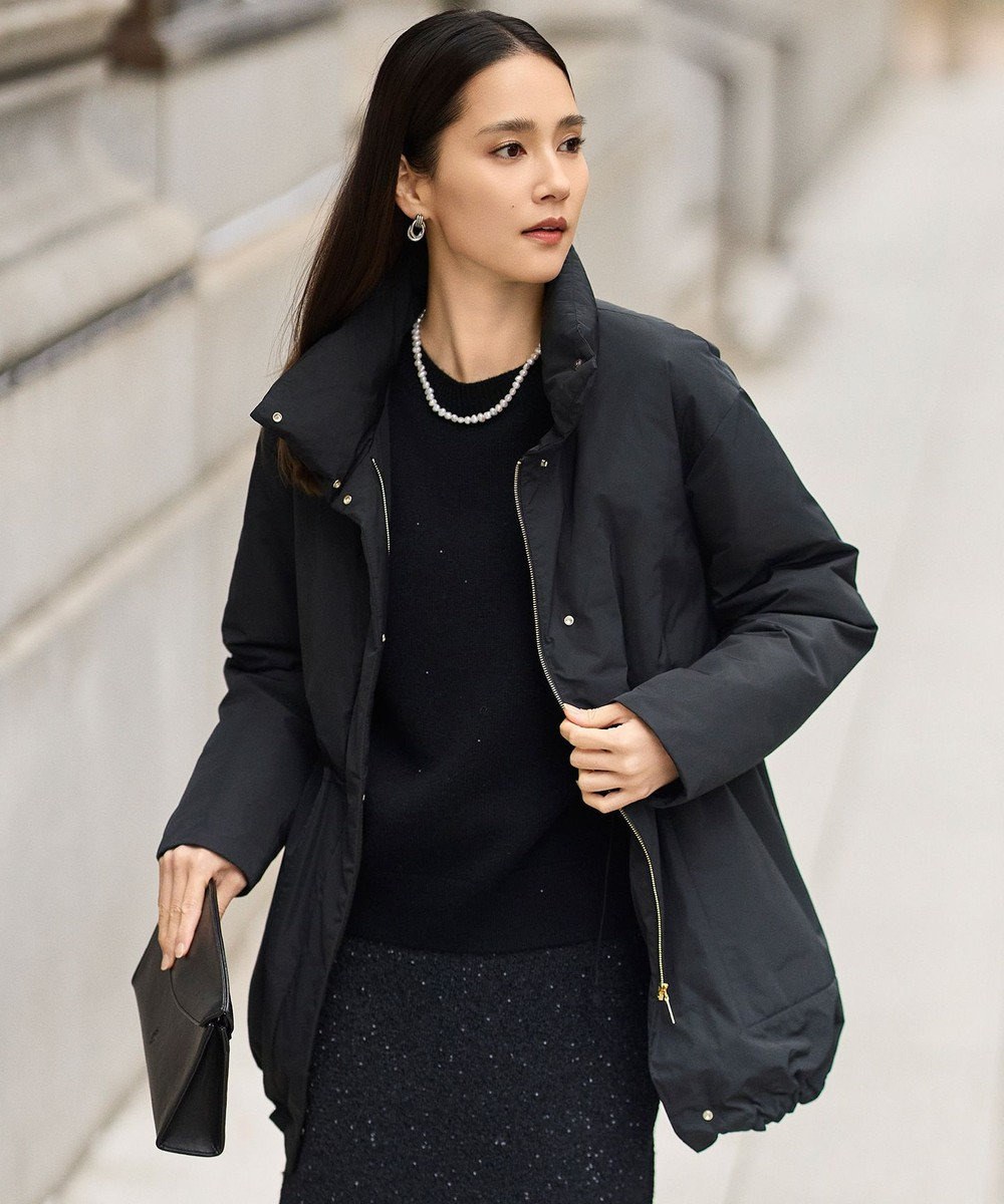 自由区 L 【17号サイズまで展開・カタログ掲載】マイクロタッサーダウンスタンドカラー コート 