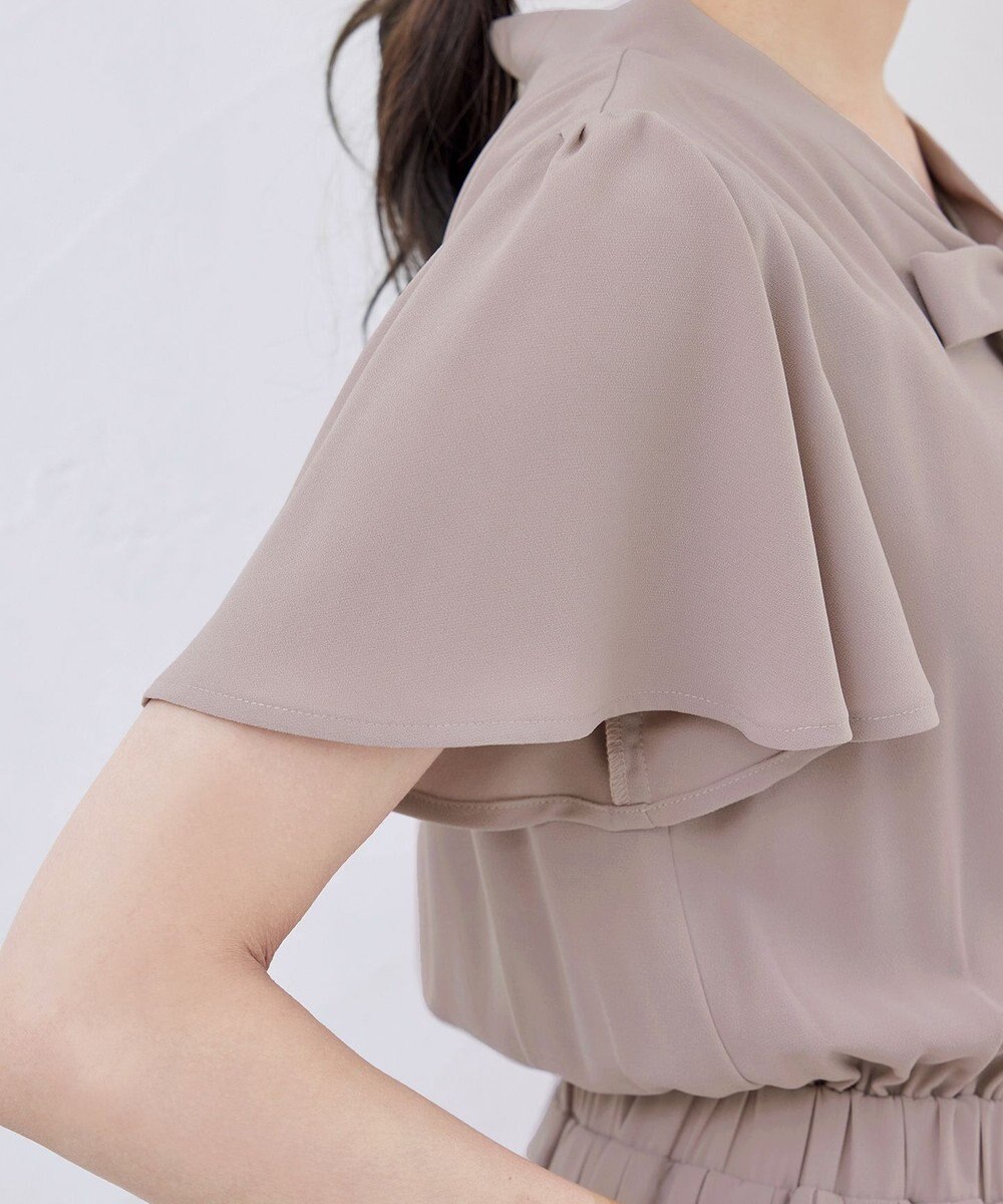 Tiaclasse 【洗える】リボンタイプリーツワンピース 