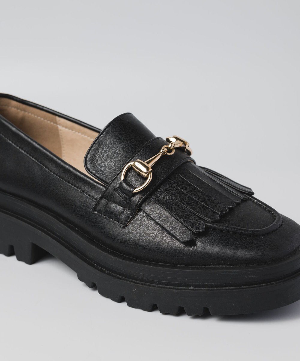 BONTRE 【PRECIEUX JOUET/プレシュウジュエ】トラックソールキルトビットローファー 