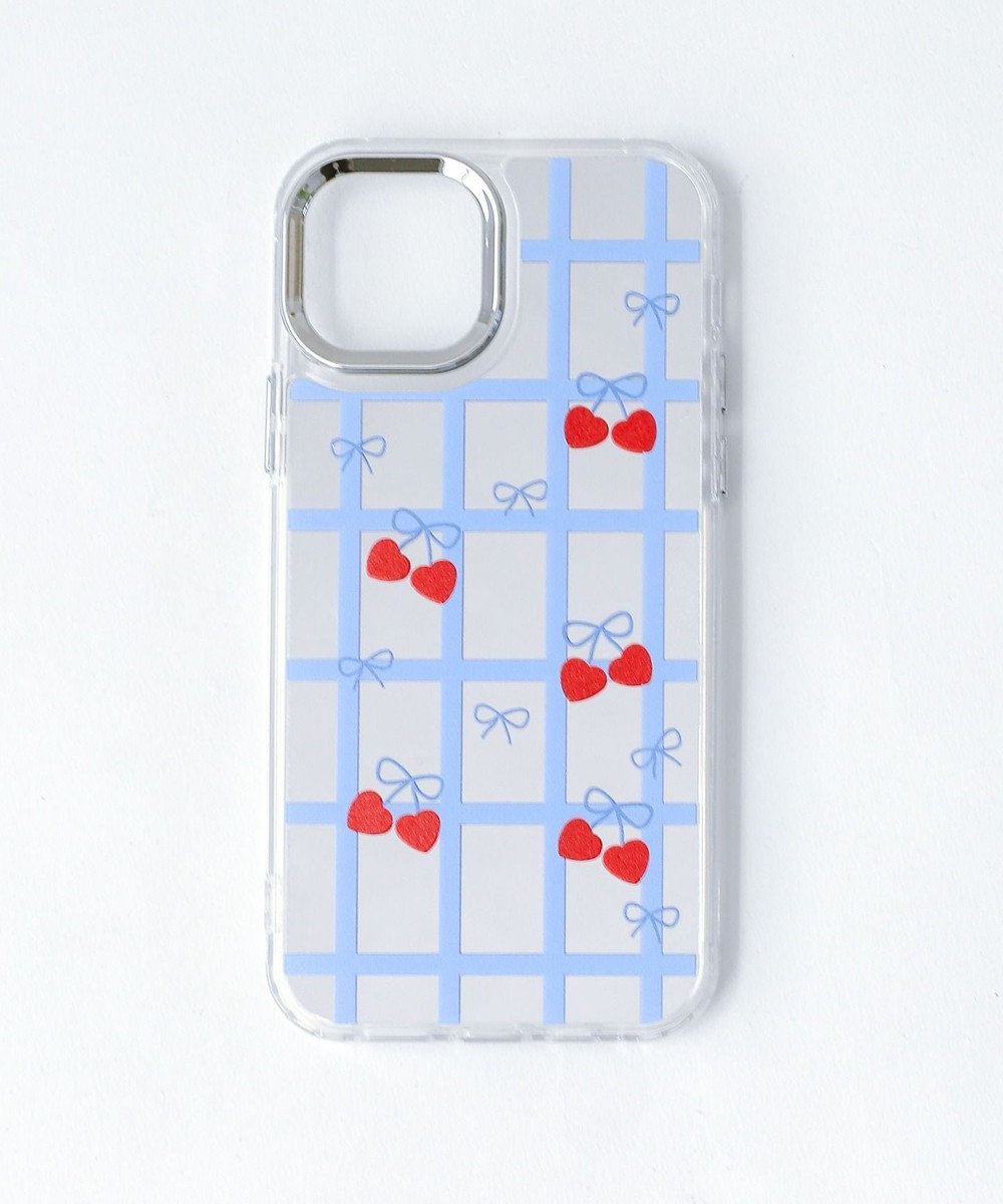 WEGO ミラーチェリーチェックiphoneケース 