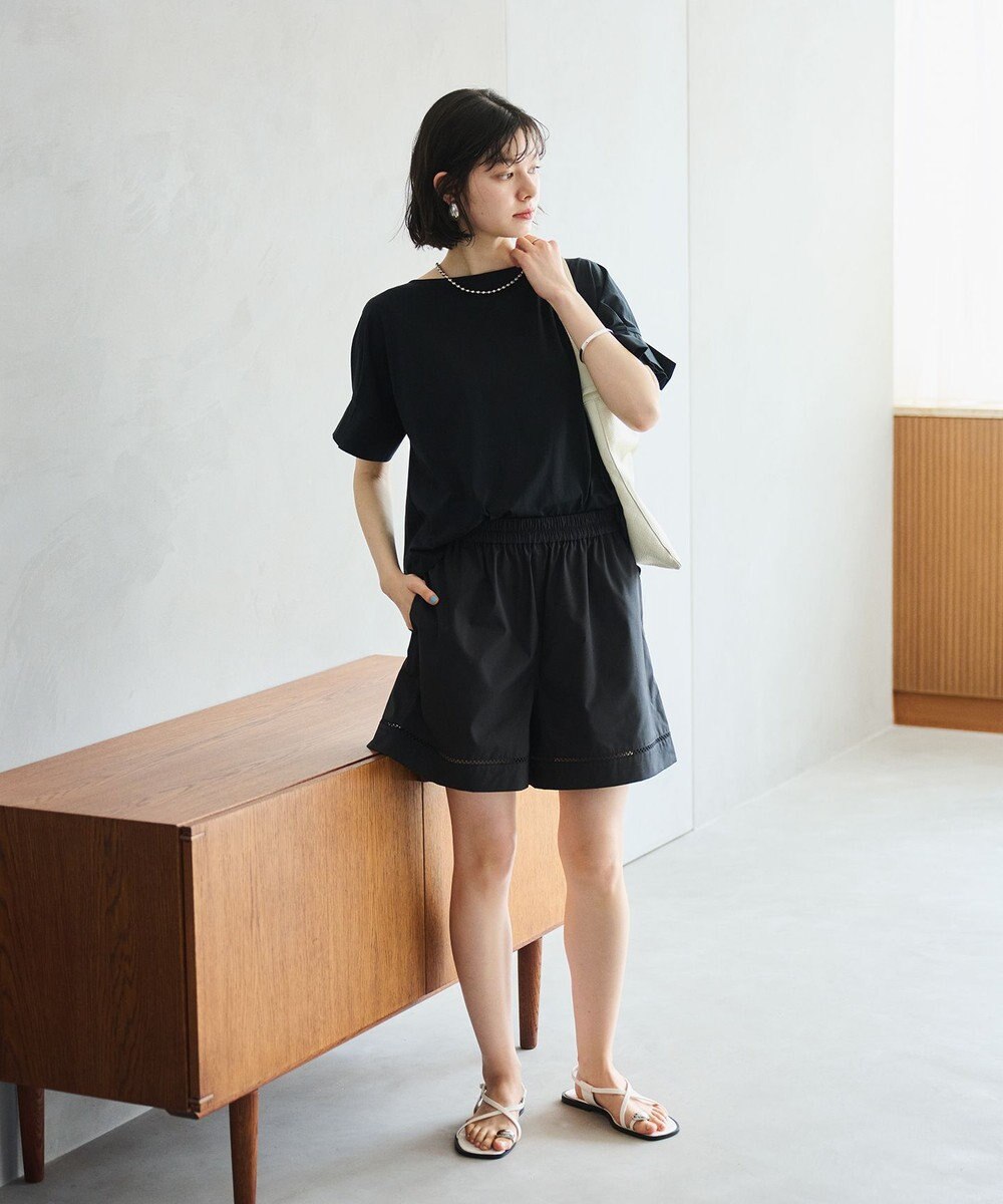 #Newans 【乾燥機可能/接触冷感】タックスリーブカットソー 