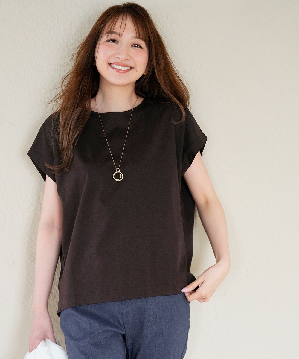 ANY SIS 【シルクタッチさら魅せTシャツ】後ろコクーン プルオーバー 