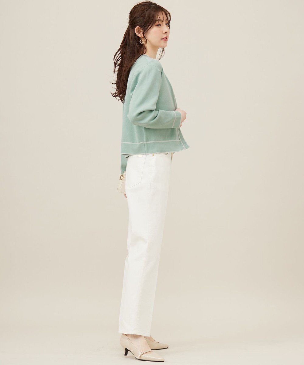 ANY SIS 【アンサンブル対応】バイカラーニット カーディガン 