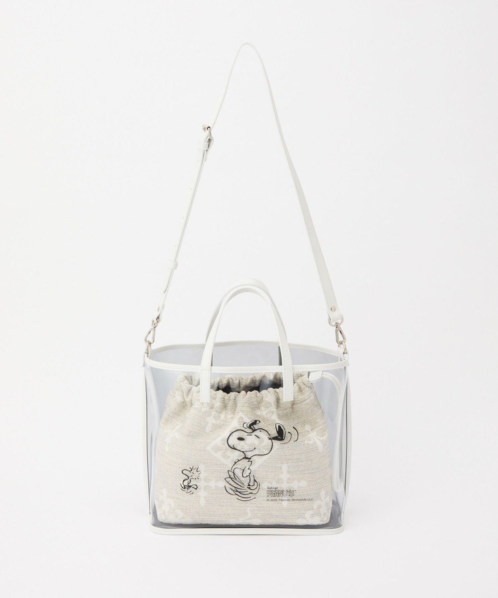russet 【PEANUTS×russetコラボ第三弾】クリアトート×巾着セットバッグ(CE-1592) 