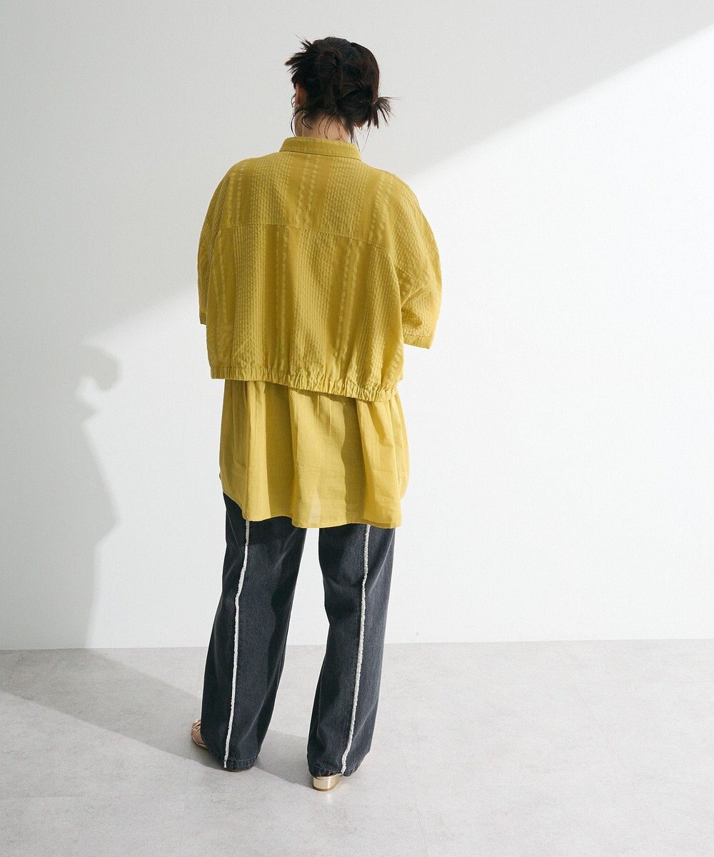 Green Parks Ｉ　ＳＥＴ２点　ギャザーシャツ＋布帛インナー 