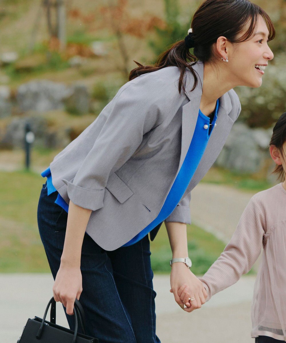 Tiaclasse 【吸水速乾・接触冷感・UVケア・防シワ・洗える】カチオンテーラードジャケット 