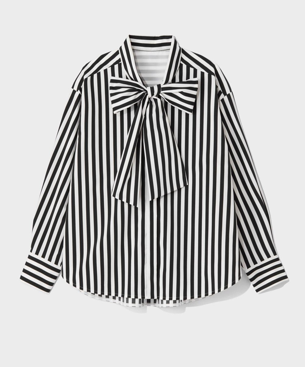 GRACE CONTINENTAL タフタストライプブラウス 