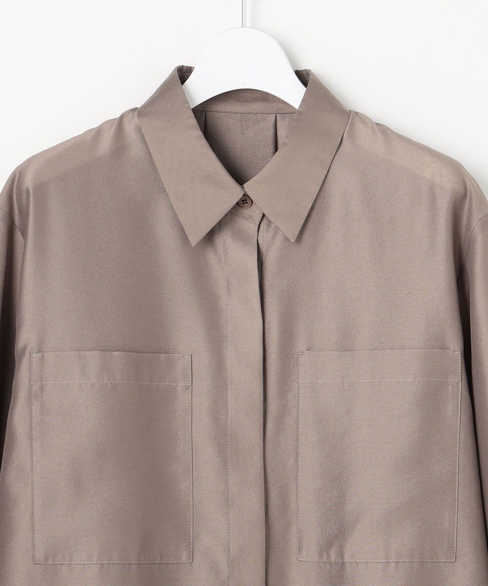 自由区 L シャイニーオーガンジーシアー シャツ 