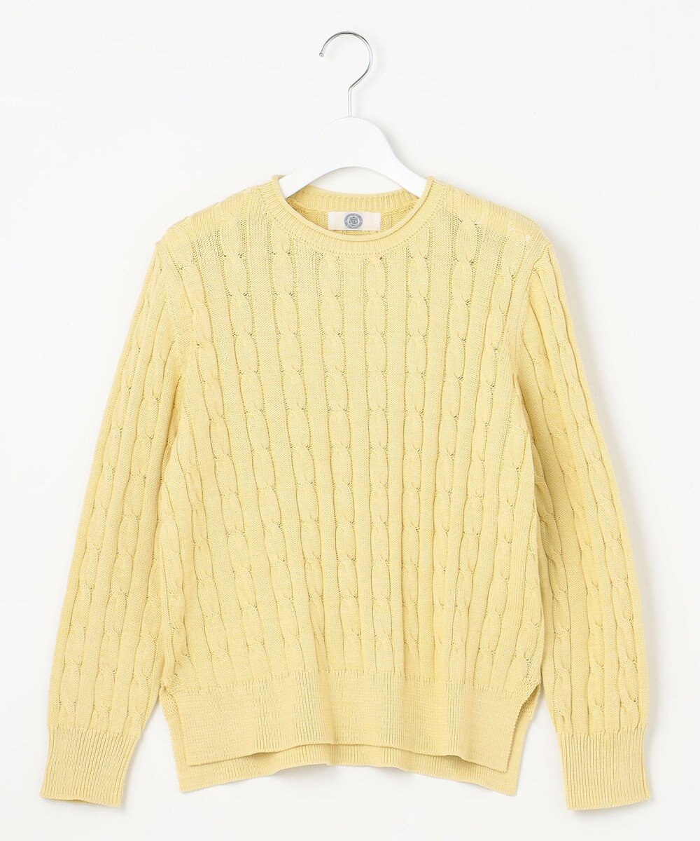 J.PRESS LADIES L 【洗える】GIZA MERCERIZE COTTON ケーブル ニット 