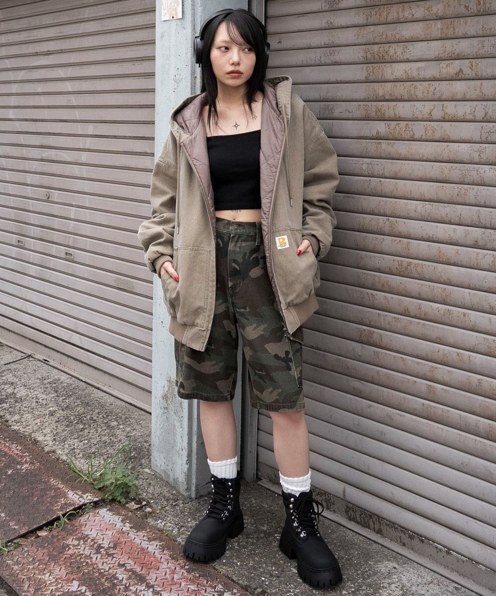 WEGO ワーカーズキルトフードブルゾン 