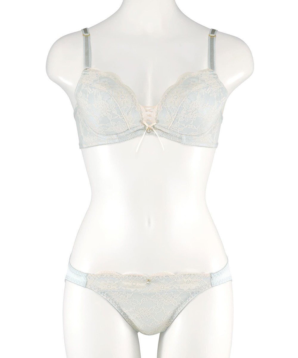 San-ai Resort（三愛水着楽園） 【northerly bra フィットシリーズ 脇胸すっきり】アミアゲレースアップ ブラジャー＆ショーツSet B～Fカップ 