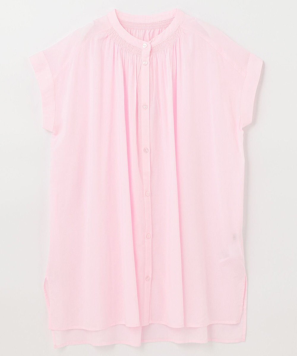 ANY 【洗える】シャーリングチュニック ブラウス 