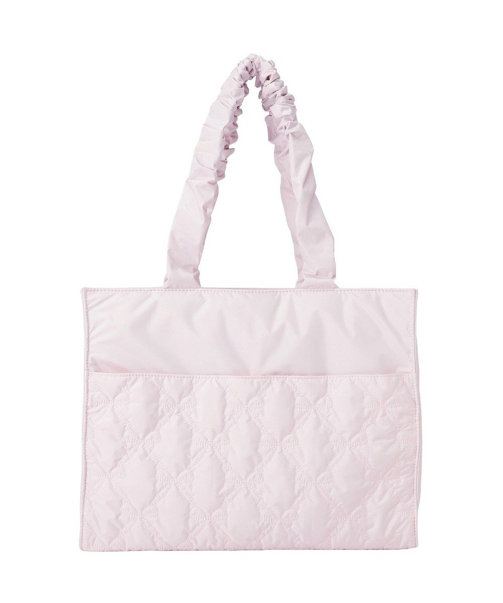 Maison de FLEUR ギャザーハンドルリボンキルティングトート 