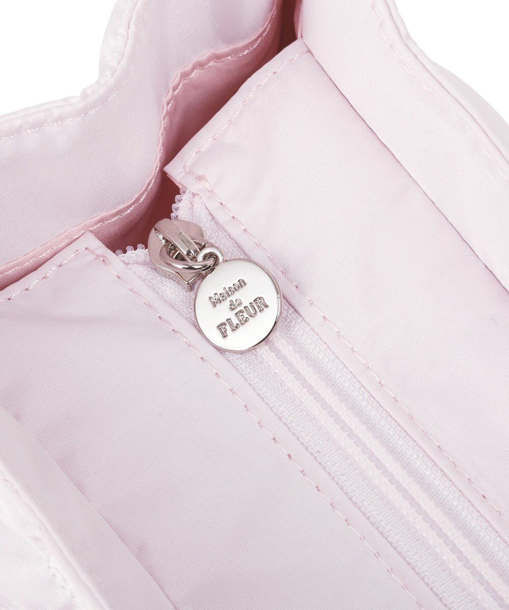 Maison de FLEUR ギャザーハンドルリボンキルティングトート 