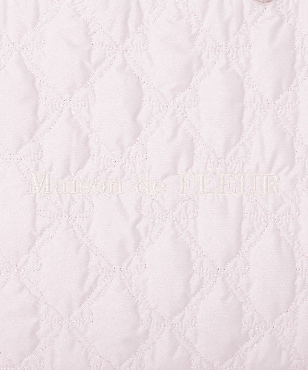 Maison de FLEUR ギャザーハンドルリボンキルティングトート 