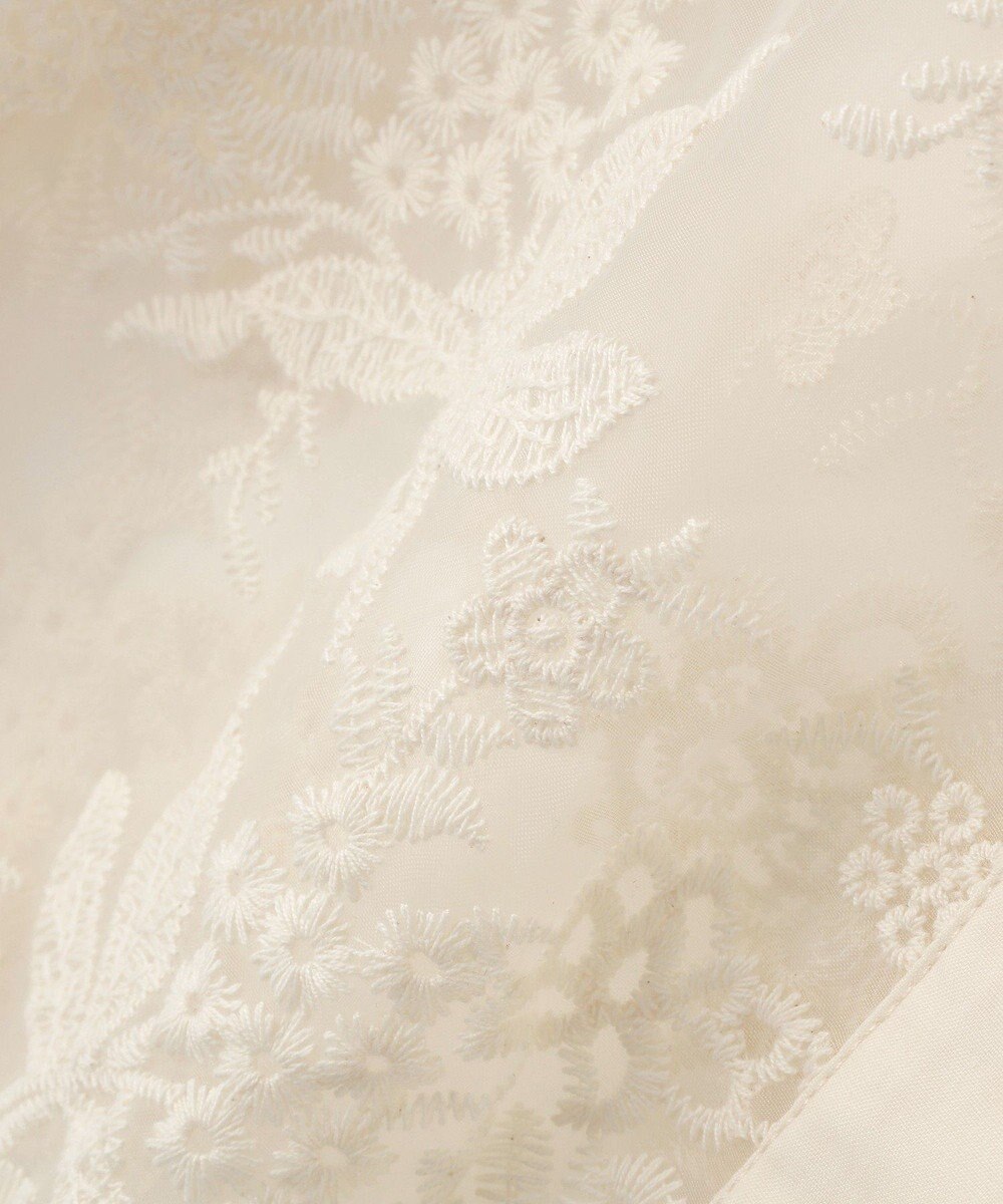 Green Parks オーガン刺繍比翼シャツ 