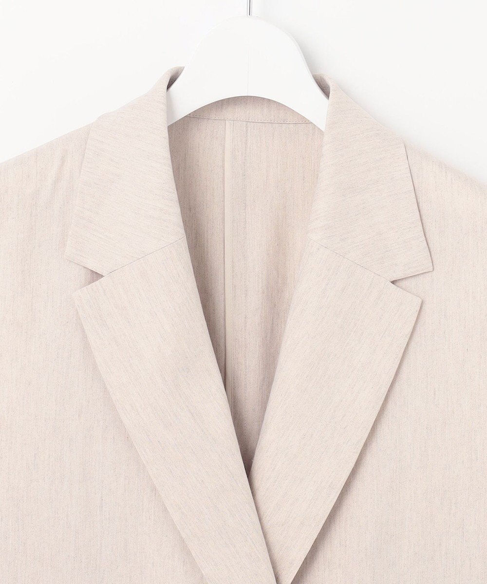 自由区 【セットアップ対応・洗える】リネンビスコースストレッチ ジレ 