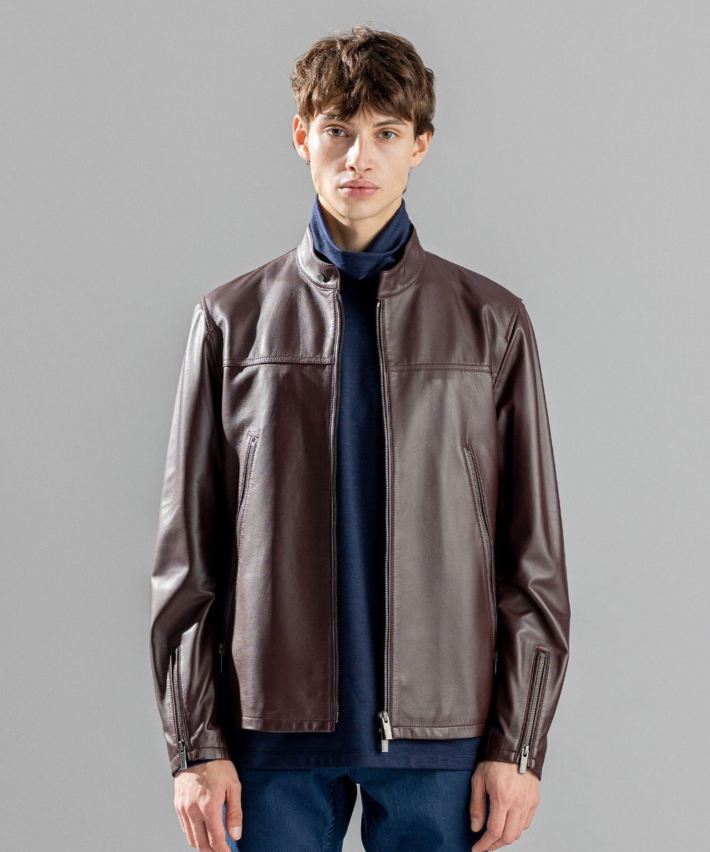 JOSEPH HOMME ライトラムナッパレザー　シングルライダース 