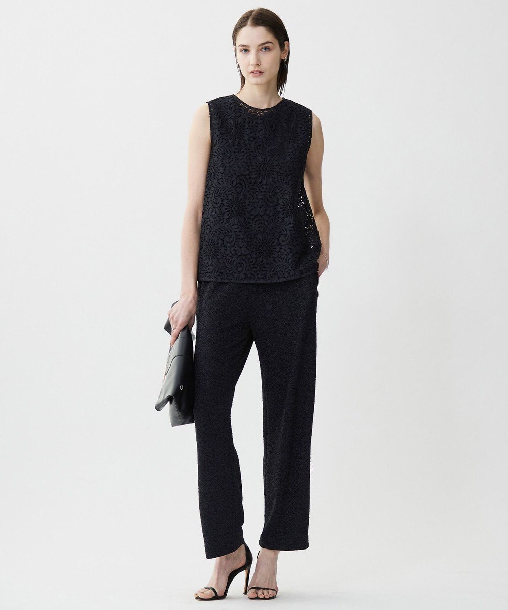 ICB L 【洗える】 ナイロンコードレース ブラウス 